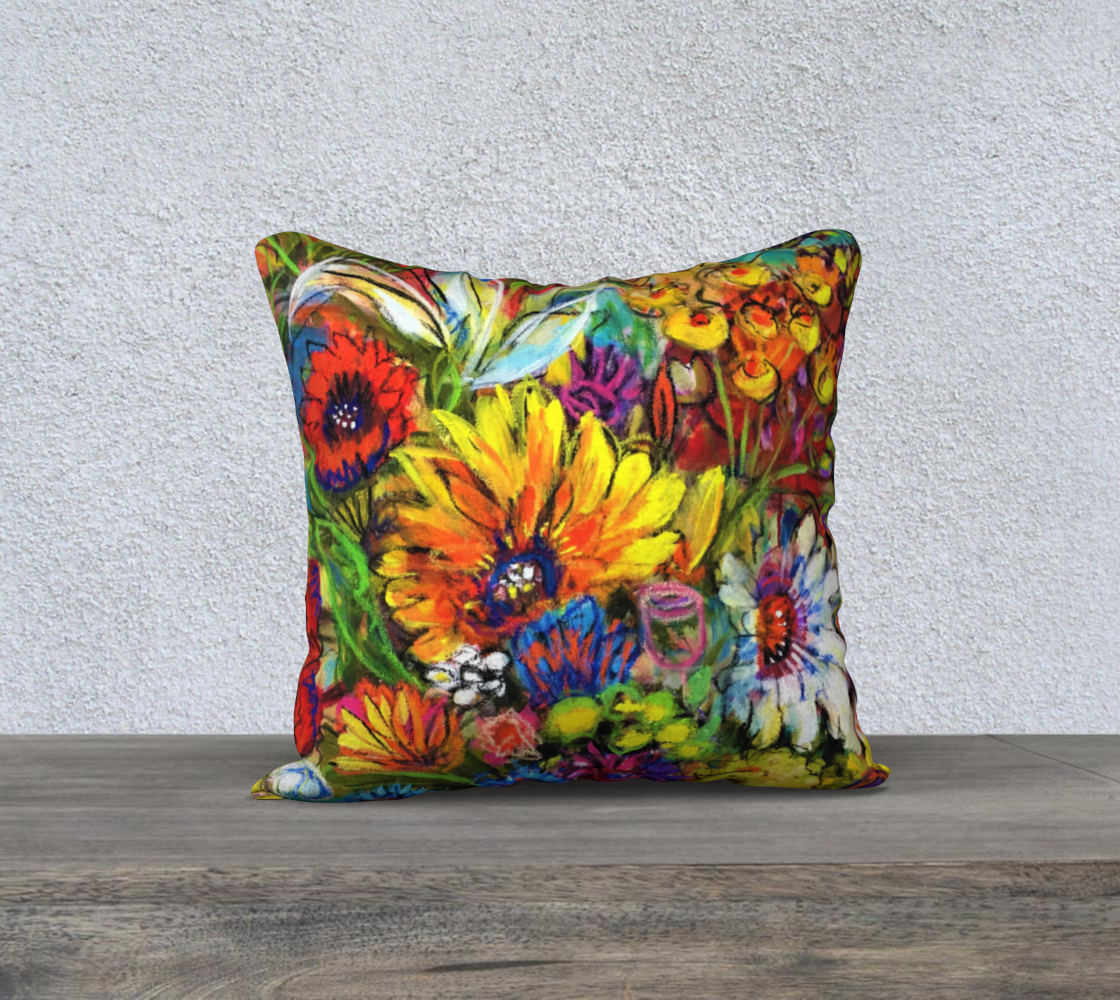 GERBERAS Pillow Cover 18" x 18"