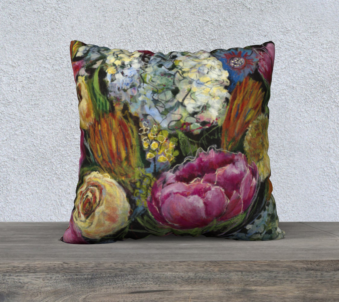 NIGHT BLOOMS Pillow Cover 22" x 22"