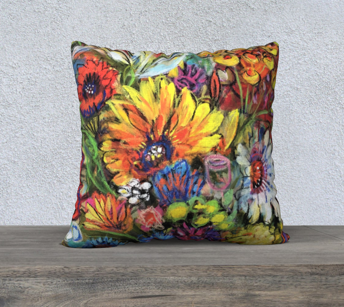 GERBERAS Pillow Cover 22" x 22"