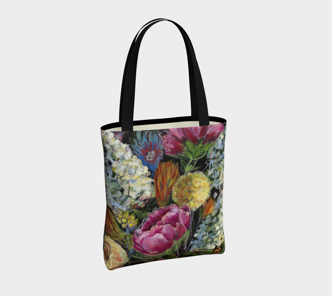 NIGHT BLOOMS Tote Bag, lined