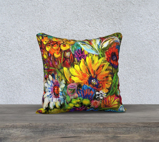 GERBERAS Pillow Cover 18" x 18"