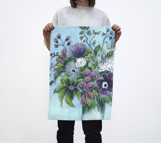 PASSION FRUIT Tea Towel. Organic cotton; hemp