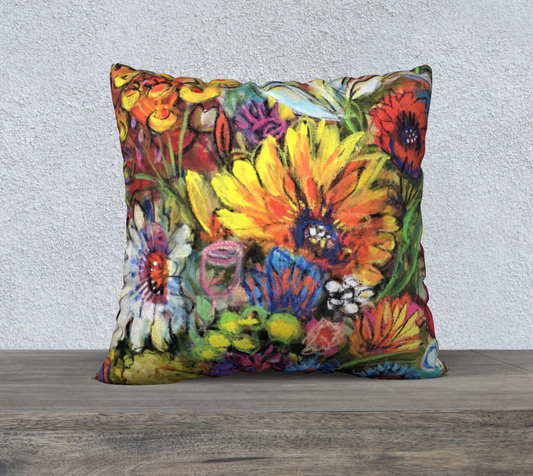GERBERAS Pillow Cover 22" x 22"