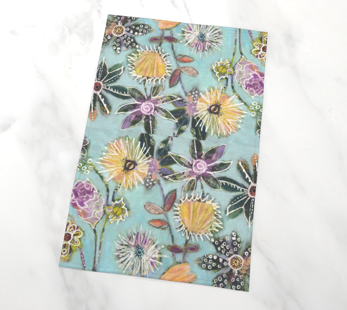 WHIRL-A-GIG Tea Towel. Organic cotton; hemp.
