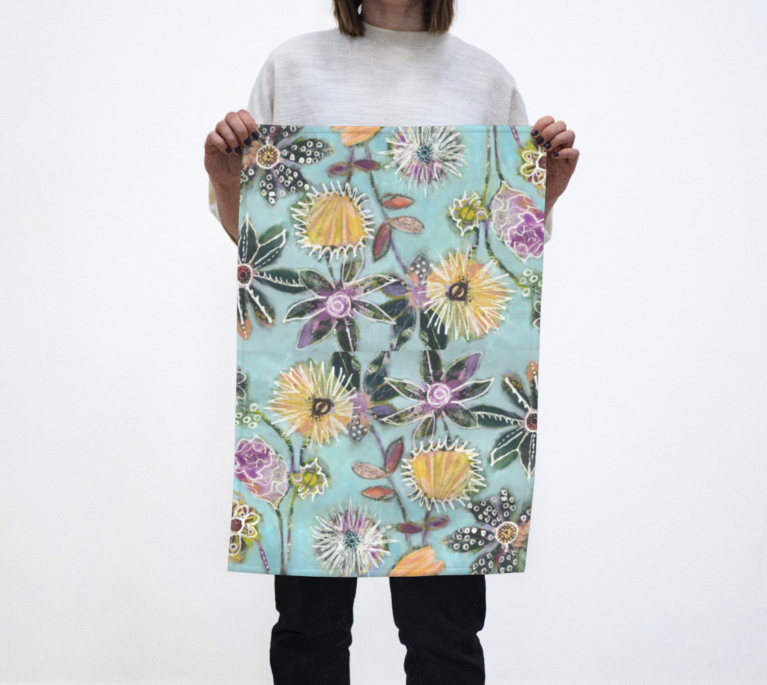 WHIRL-A-GIG Tea Towel. Organic cotton; hemp.