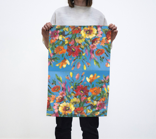 OUT OF THE BLUE Tea Towel. Organic cotton; hemp.