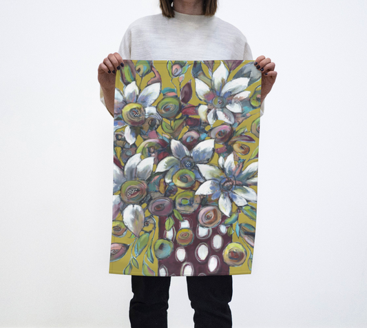 MUSTARD SEED Tea Towel. Organic cotton; hemp