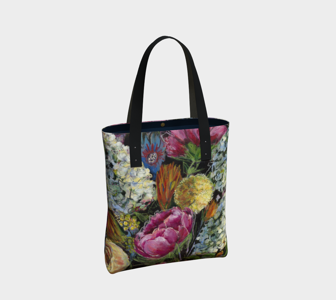 NIGHT BLOOMS Tote Bag, lined