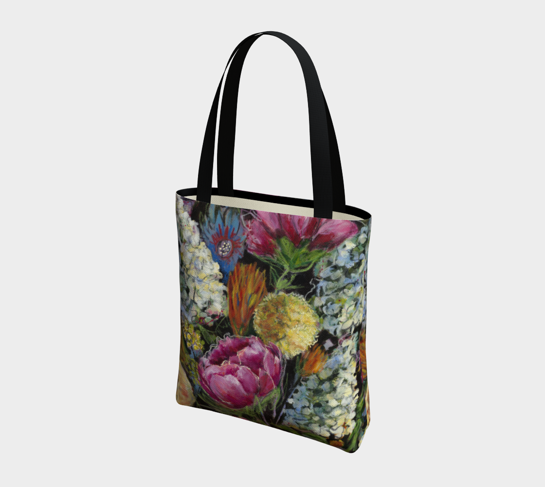NIGHT BLOOMS Tote Bag, lined